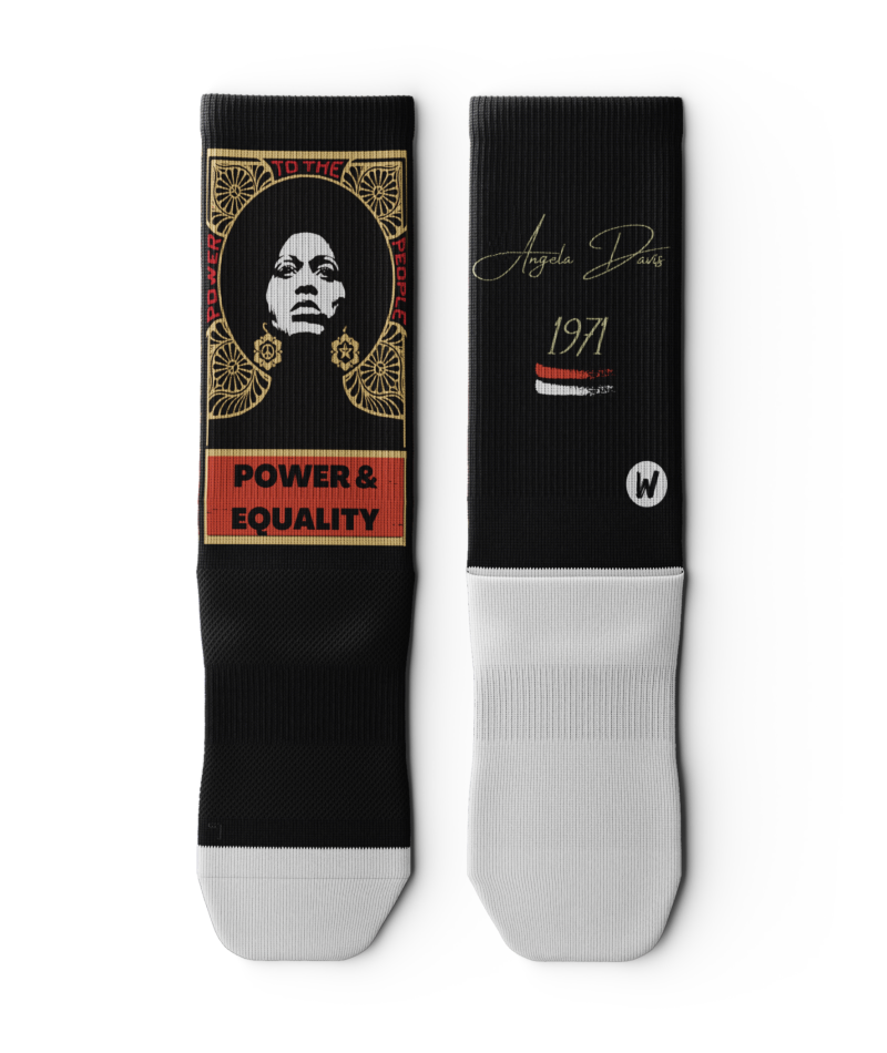 Angela Davis 1971 Power and Equality Socks