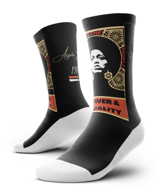 Angela Davis 1971 Power and Equality Socks