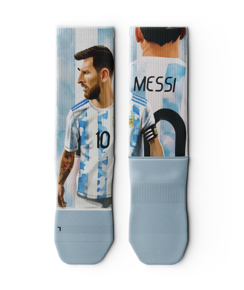 Lionel "La Pulga" Messi Split Faced Socks