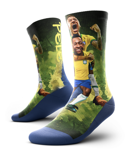 Neymar and Pele "Brazil's Best" Socks