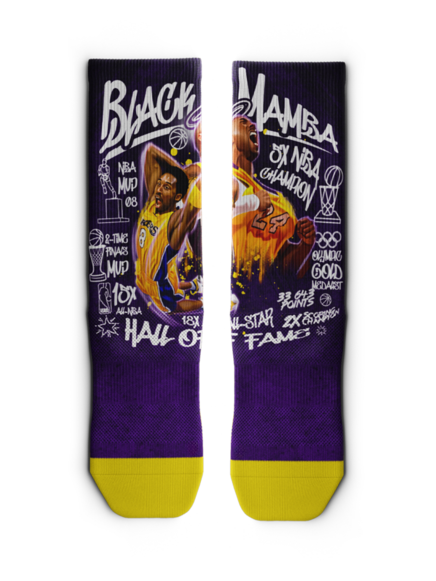 Kobe Bryant "Legacy" Split Faced Socks