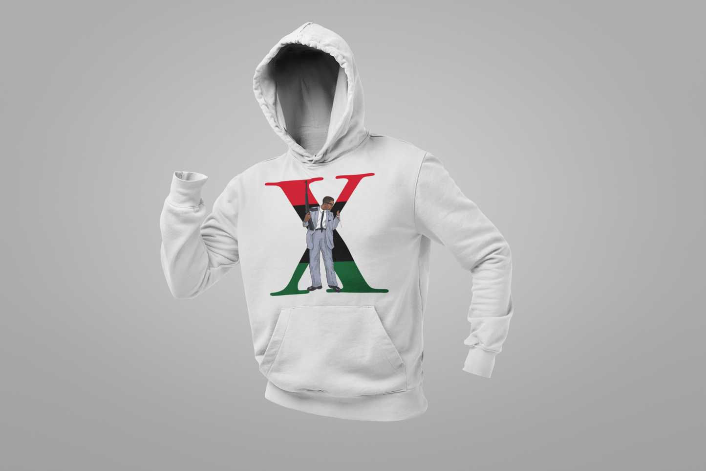 Gray Malcolm X RBG Hoodie