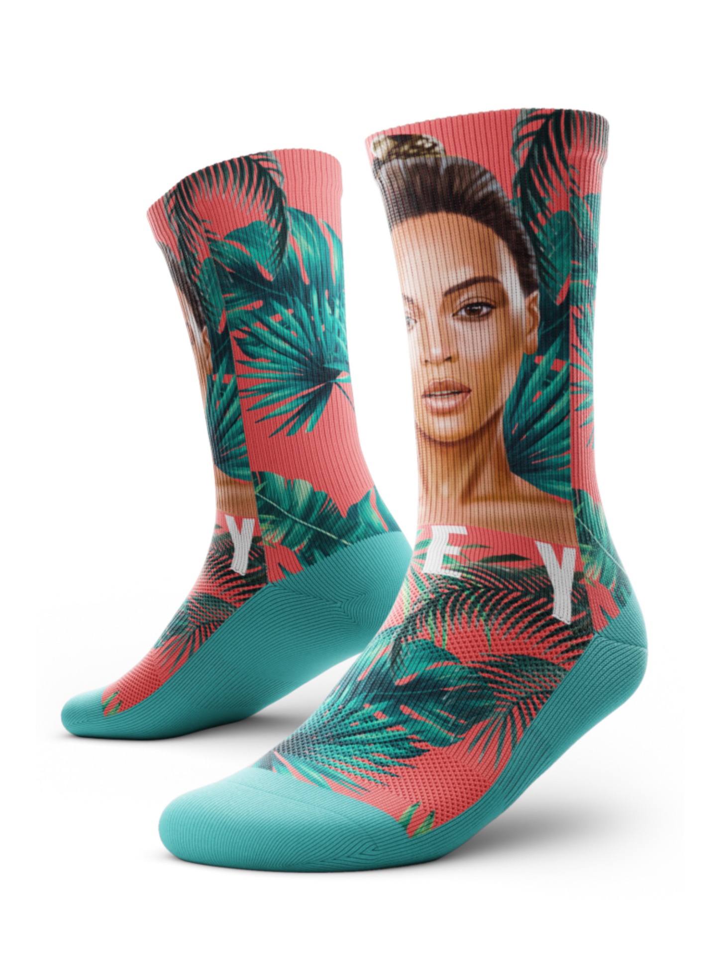 Tropical Beyonce "BEY" Socks