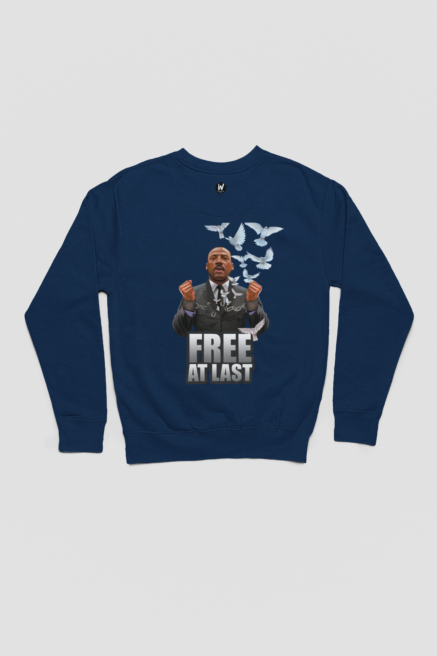 MLK Blue Free At Last Sweatshirt