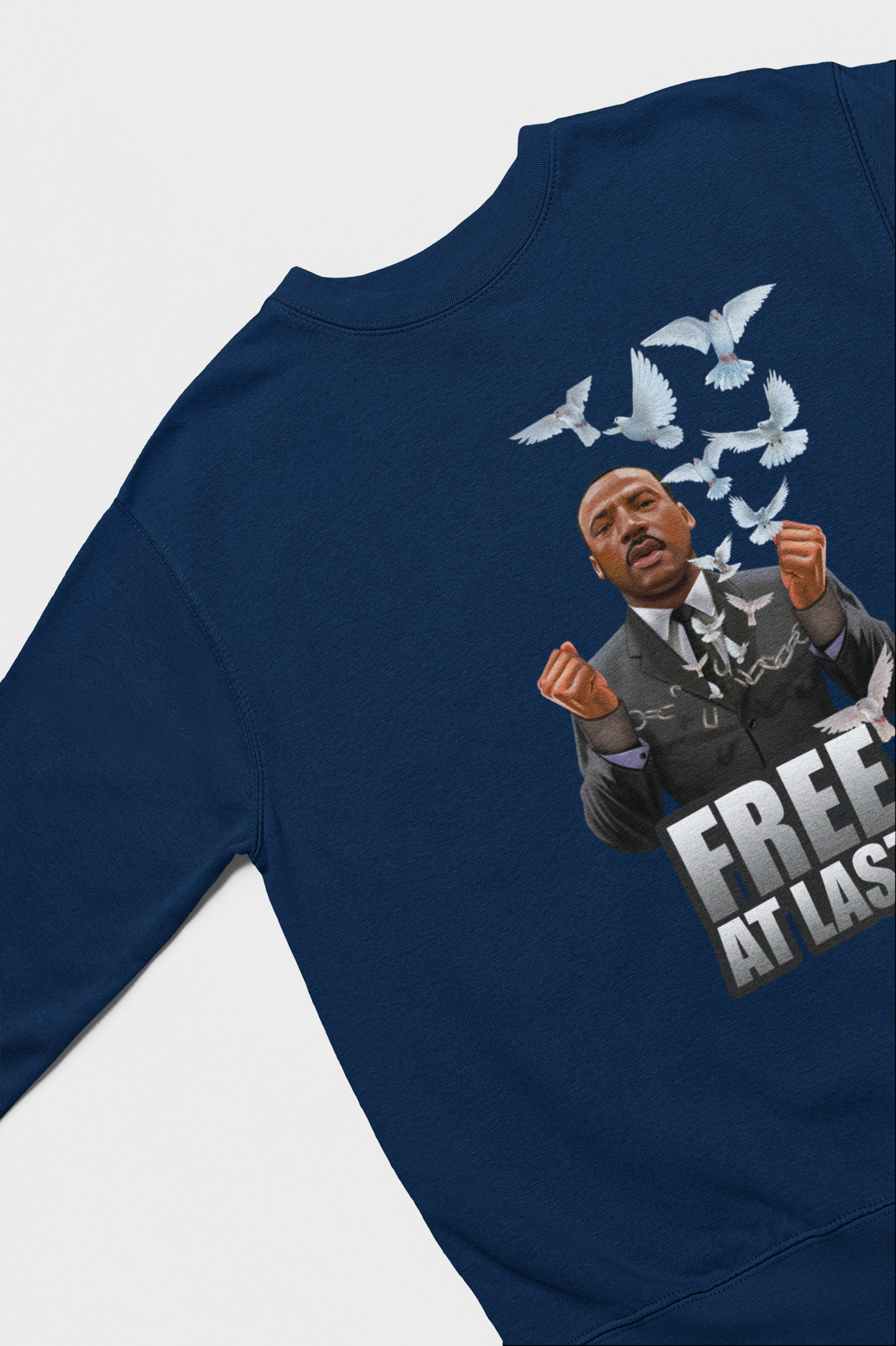 MLK Blue Free At Last Sweatshirt